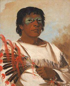 Wah-pe-kée-suck, Vita molnet (kallad profeten), rådgivare till Black Hawk av George Catlin