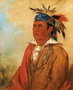 Wah-pon-jee-a, Svanen, en krigare, 1830. av George Catlin