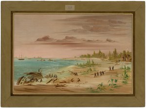 Förlisning av Aimable vid Texas kust. 1685 av George Catlin