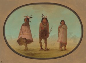 Yntah Medicine Man, en krigare och en kvinna, 18551869. av George Catlin
