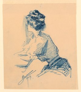 Sittande kvinna