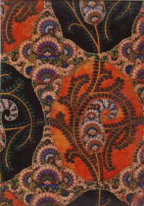 Tygdesign för Paisleysjalar, c.1871 av George Charles Haite