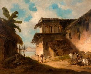 Bengal byscen, 1821. av George Chinnery