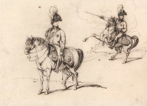 Ridstudier av en engelsk officer av George Chinnery
