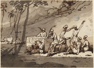 Fältugn och figurer av George Chinnery