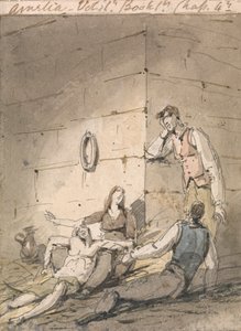 Illustration till Fieldings Amelia av George Chinnery