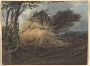 Indiskt tempel av George Chinnery