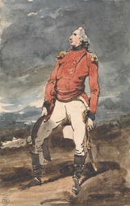 Studie för porträtt av en militär officer av George Chinnery