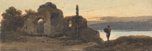 Templet vid sjön av George Chinnery