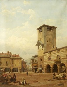 The Broletto, Como av George Clarkson Stanfield