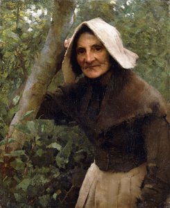 A Toiler Still; En gammal kvinna, norra Lincolnshire av George Clausen