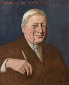 Porträtt av Edmund J. Sullivan av George Clausen