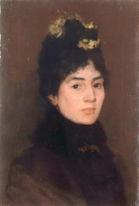 Porträtt av Mrs Mark Fisher av George Clausen