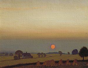 Solnedgång, ca 1920