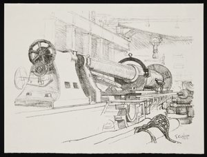 Vridning av en stor pistol av George Clausen