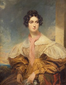 Porträtt av Lady Georgiana Clinton (olja på duk)