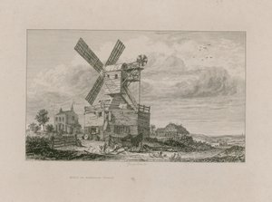 Mill på Wimbledon Common av George Cooke