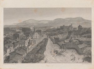 Forum Romanum från Capitoliumtornet av George Cooke