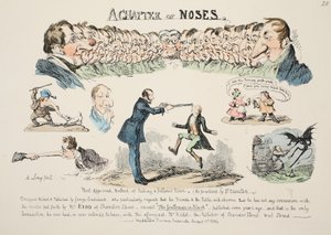 A Chapter of Noses, pub. 1834 (handfärgad gravyr) av George Cruikshank