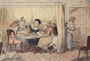 "En nyfiken Junto av förtalande alver eller lyssnare hör sällan gott om sig själva", 1835 av George Cruikshank