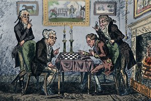Ett parti schack, 1948 av George Cruikshank