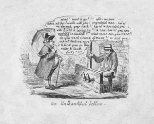 En otacksam karl, 1829 av George Cruikshank