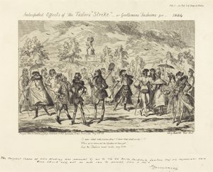 Förväntade effekter av skräddarnas "Strike" av George Cruikshank
