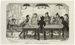April - Den sista touchen från George Cruikshanks ståletsningar till The Comic Almanacks: 1835-1853 av George Cruikshank
