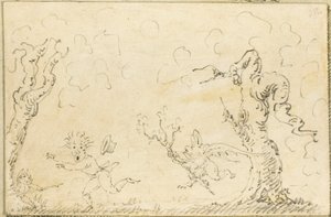 Komisk scen av George Cruikshank