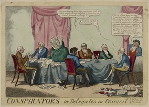 Conspirators, publicerad 1 juli av George Cruikshank