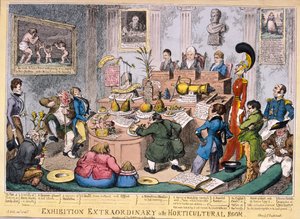 Utställning på Royal Horticultural Society, London, 1826 av George Cruikshank