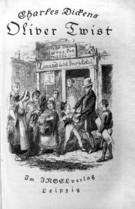 Illustration för "" Oliver Twist"" (Olivier) av Charles Dickens (1812-1870), av George Cruikshank (1792-1878). av George Cruikshank