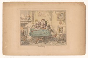 Jaloezie Svartsjuka (titel på objekt) av George Cruikshank