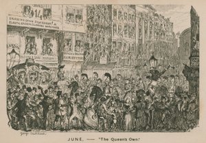 Juni - Drottningens egen av George Cruikshank