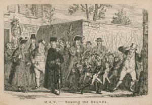 Maj - Beating the Bounds av George Cruikshank