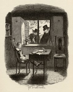 Monks and the Jew, från "The Adventures of Oliver Twist" av Charles Dickens (1812-70) 1838, utgiven av Chapman und Hall, 1901 av George Cruikshank