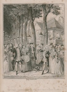 Mr Cripps möter sin mamma i Mary-le-bone Gardens av George Cruikshank