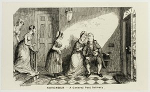 November - En allmän postutdelning i opposition från George Cruikshanks ståletsningar till The Comic Almanacks: 1835-1853 av George Cruikshank