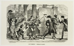 Oktober - Uppsägning från George Cruikshank