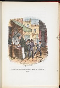 Oliver häpnade över Dodgers sätt att "gå till jobbet", från The Adventures of Oliver Twist ... Med tjugofyra illustrationer av Cruikshank av George Cruikshank