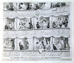 Operalådor under tiden för den stora utställningen, c.1851 av George Cruikshank