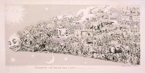 "Förbigående händelser, eller svansen på kometen 1853" av George Cruikshank