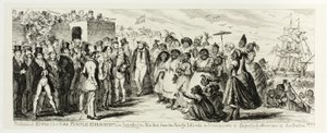 Troliga effekter av kvinnlig utvandring, eller import av det täcka könet från de vilda öarna till följd av export av alla våra egna till Australien!!!!! från George Cruikshanks ståletsningar till The Comic Almanacks: 1835-1853 av George Cruikshank