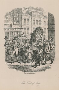 En scen från livet i London: Den första maj av George Cruikshank