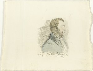 Självporträtt i profil av George Cruikshank