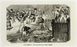 September - Överbemannad och underbemannad från George Cruikshanks ståletsningar till The Comic Almanacks: 1835-1853 av George Cruikshank