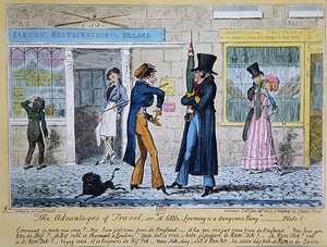 "Fördelarna med att resa" eller "Litt lärande är en farlig sak" av George Cruikshank