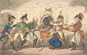 De allierade bagarna eller den korsikanska paddan i hålet, 1 april 1814., 1 april 1814. av George Cruikshank