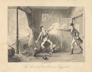 Gripandet av lord Edward Fitzgerald av George Cruikshank