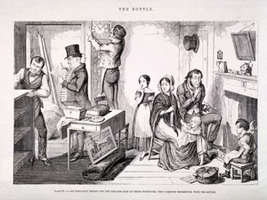 "Flaskan", 1847 av George Cruikshank